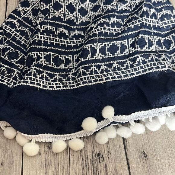 Quagga Green Label Women's Pompom Accent Scarf In Blue One Size NWT - Picture 7 of 12
